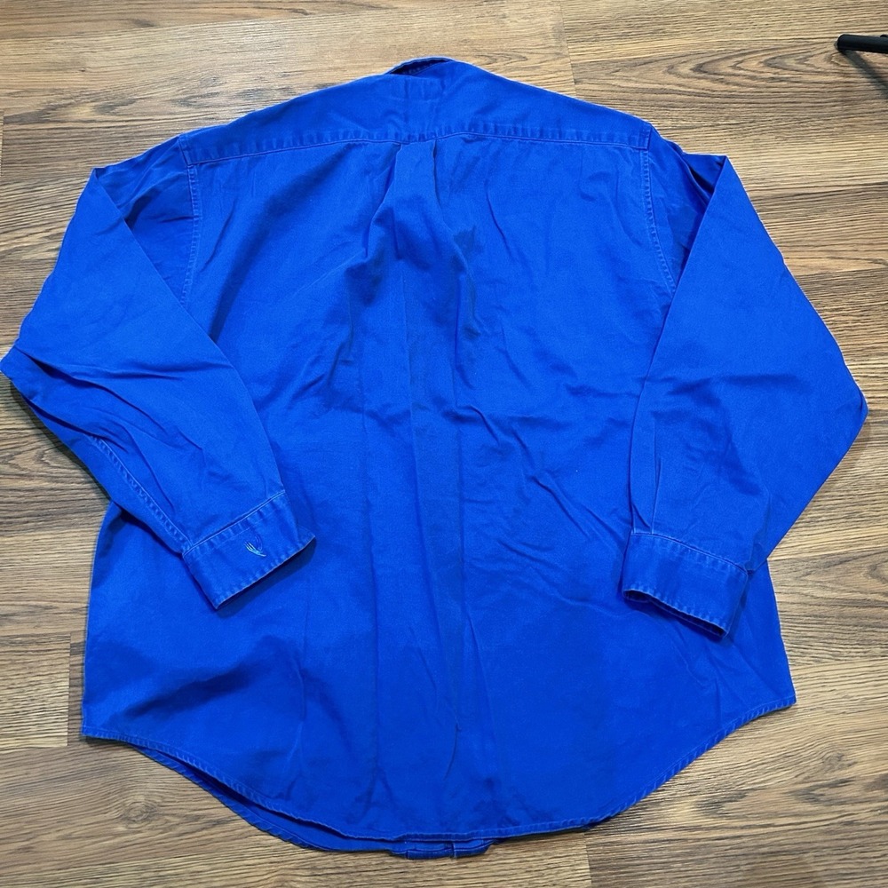 VESI Sportswear Ole Miss Men's Long Sleeve Blue Logo Button up Shirt Large - Picture 6 of 8